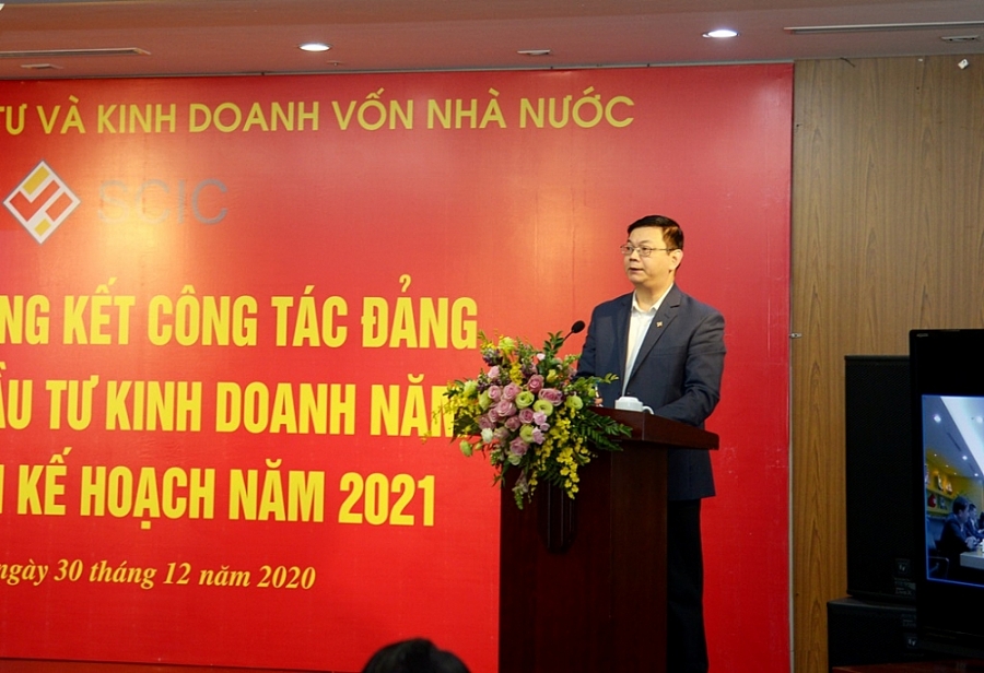 Đồng chí Lê Song Lai – Phó Tổng giám đốc SCIC báo cáo kết quả công tác Đảng năm 2020