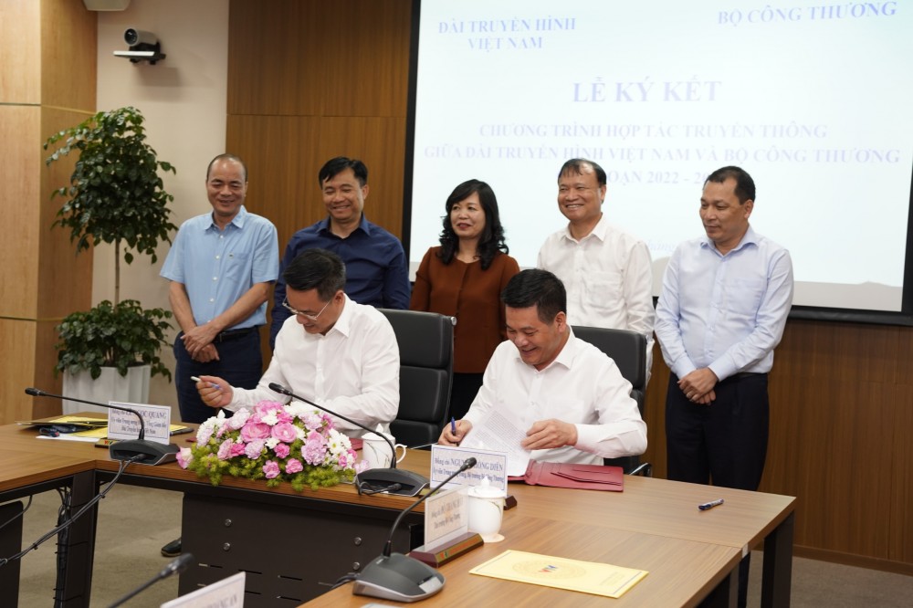 Bộ Công Thương và Đài Truyền hình Việt Nam ký Thỏa thuận phối hợp công tác giai đoạn 2022 - 2025
