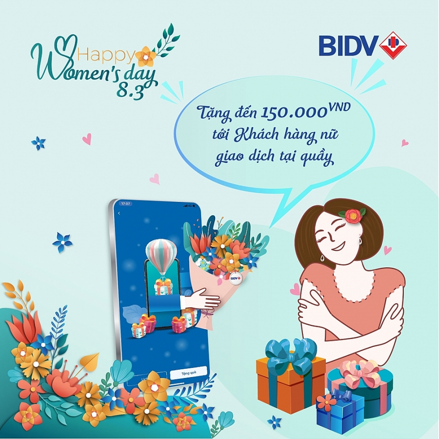 BIDV cảm ơn khách hàng nữ với hàng ngàn quà tặng