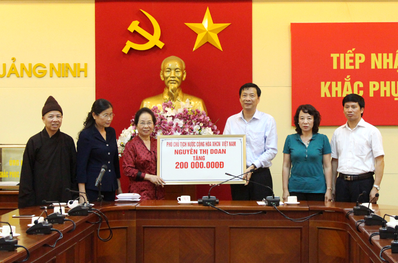 Các bộ, ngành, địa phương ủng hộ Quảng Ninh khắc phục thiên tai