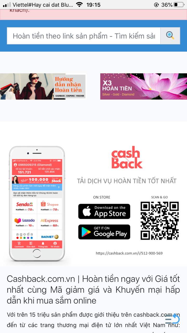 Cashback là gì Dịch vụ hoàn tiền mặt khi mua sắm online