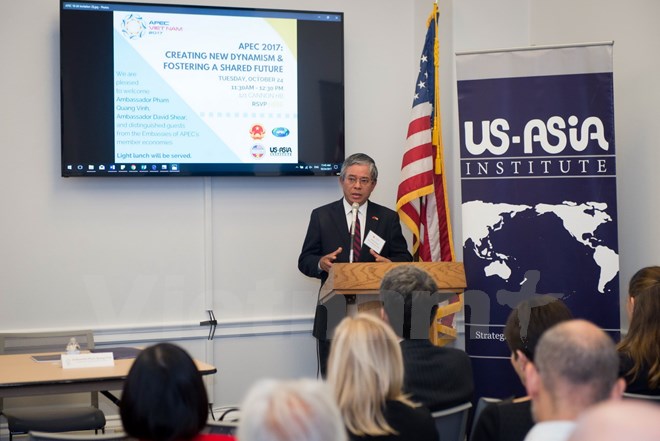 Đại sứ Phạm Quang Vinh dự hội thảo về APEC tại Viện Hoa Kỳ-châu Á