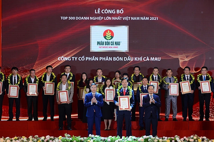 Phân bón Cà Mau đạt Top 500 Doanh nghiệp lớn nhất Việt Nam năm 2021