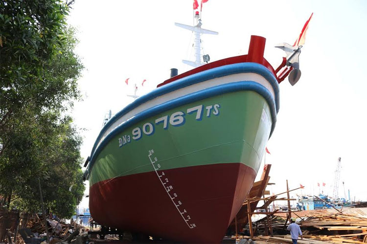 Đà Nẵng: Hạ thủy tàu vỏ thép thứ 2 đóng theo Nghị định 67