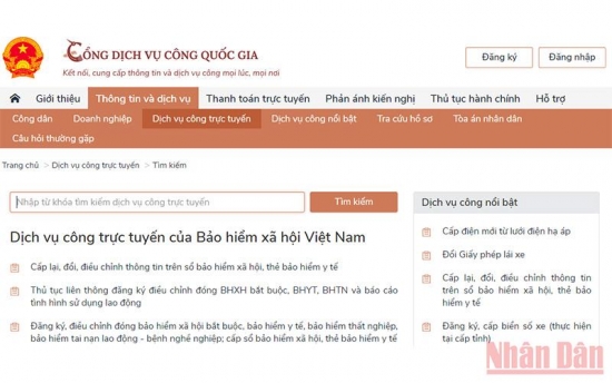 Tiếp nhận quyết định hưởng và chi trả trợ cấp thất nghiệp trên Cổng Dịch vụ công quốc gia