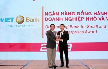 Baoviet Bank nhận giải thưởng Ngân hàng đồng hành cùng doanh nghiệp nhỏ và vừa năm 2019