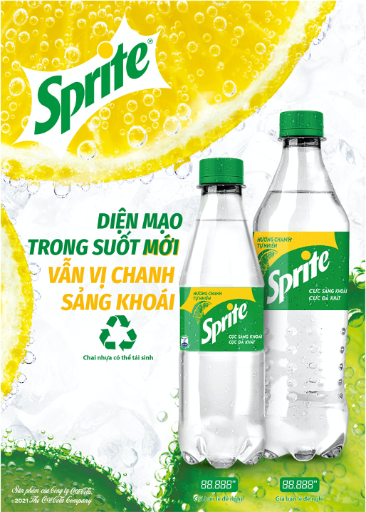 Sprite chuyển sang chai nhựa PET trong suốt để thúc đẩy quá trình tái chế tại Việt Nam