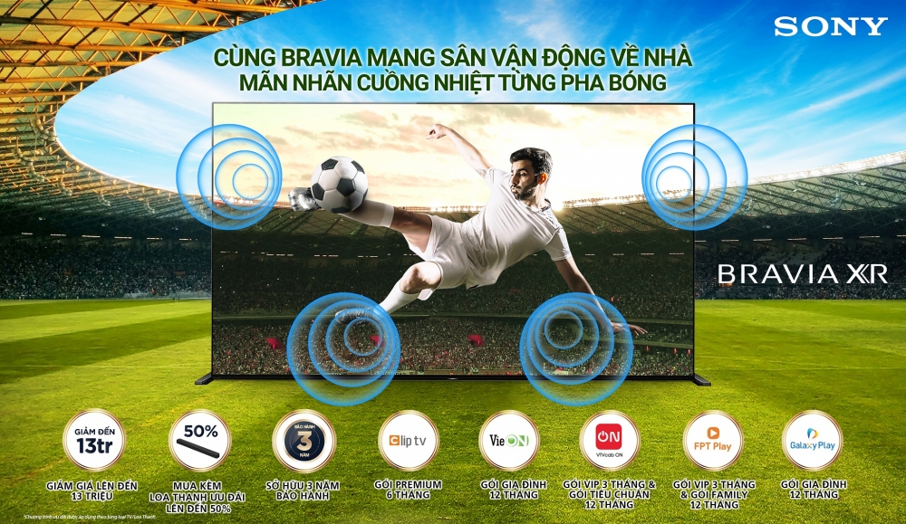 Chào đón Euro 2021, Sony Việt Nam ưu đãi lớn cho khách mua TV