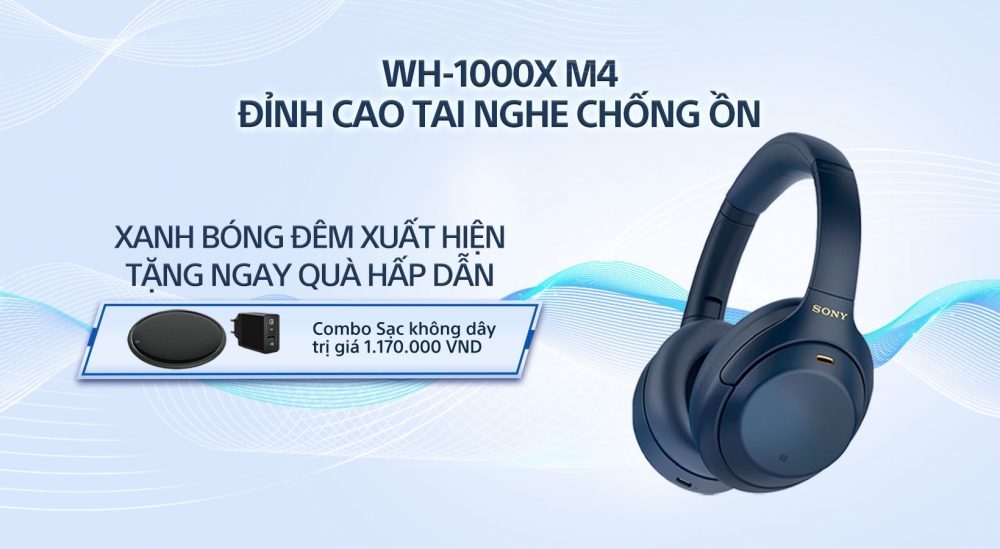 Sony giới thiệu tai nghe chống ồn WH-1000XM4 phiên bản xanh bóng đêm