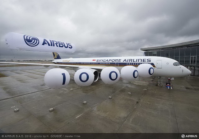 Airbus bàn giao chiếc máy bay thứ 10.000 cho Singapore Airlines