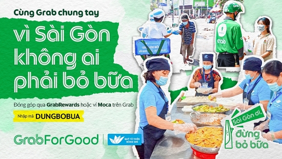 Grab Việt Nam mang 11.500 bữa ăn đến với người khó khăn trong dịch COVID-19