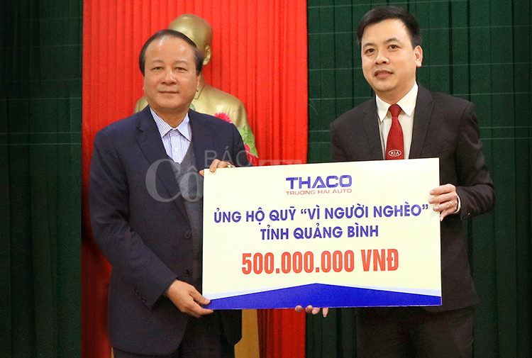 Thaco tặng 25 tỷ đồng ủng hộ người nghèo ăn tết