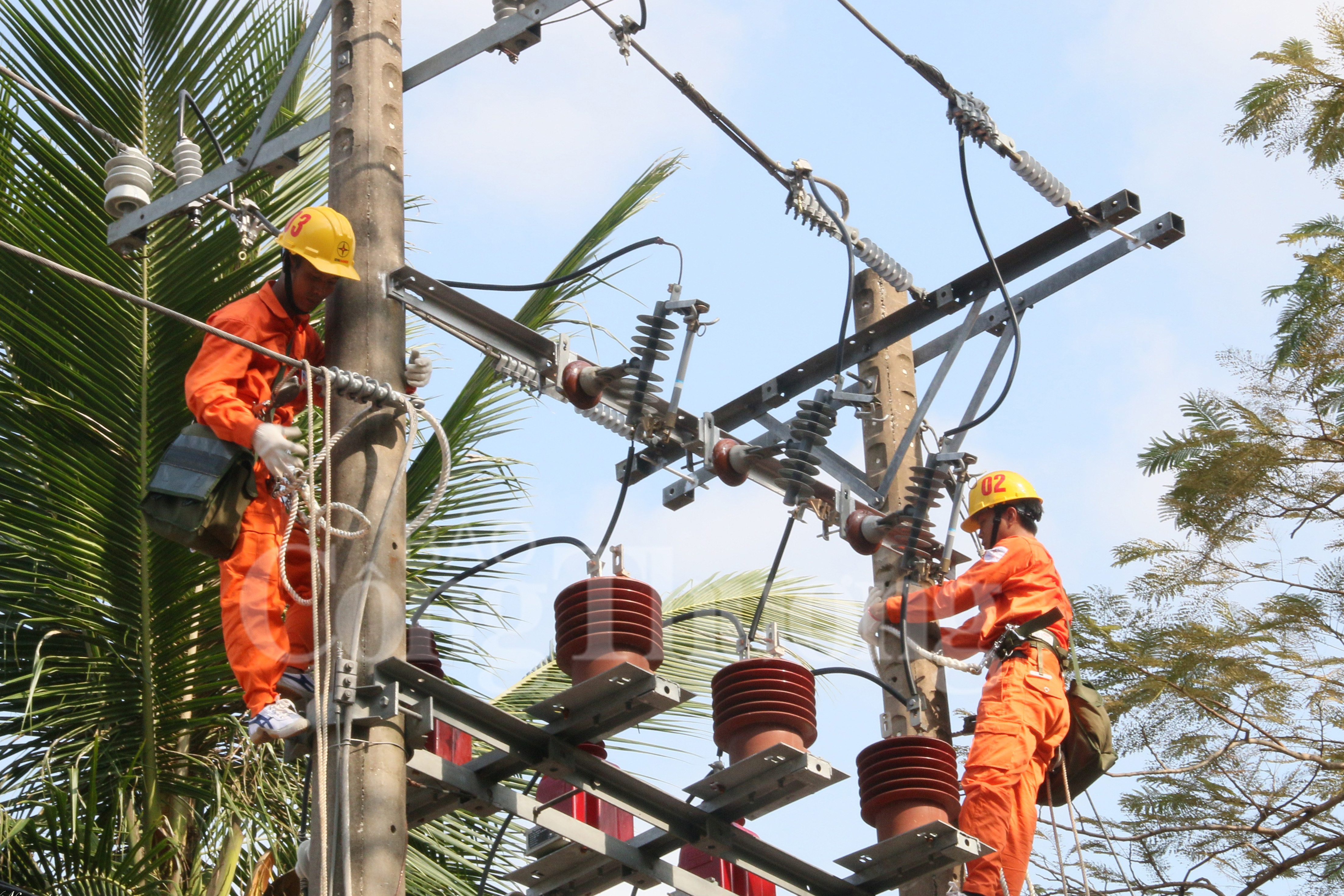 Điện lực Trà Vinh đảm bảo an toàn điện trong mùa mưa bão
