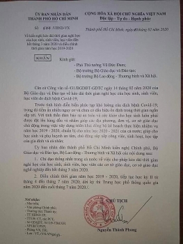 TP. Hồ Chí Minh:  Kiến nghị cho học sinh nghỉ đến hết tháng 3
