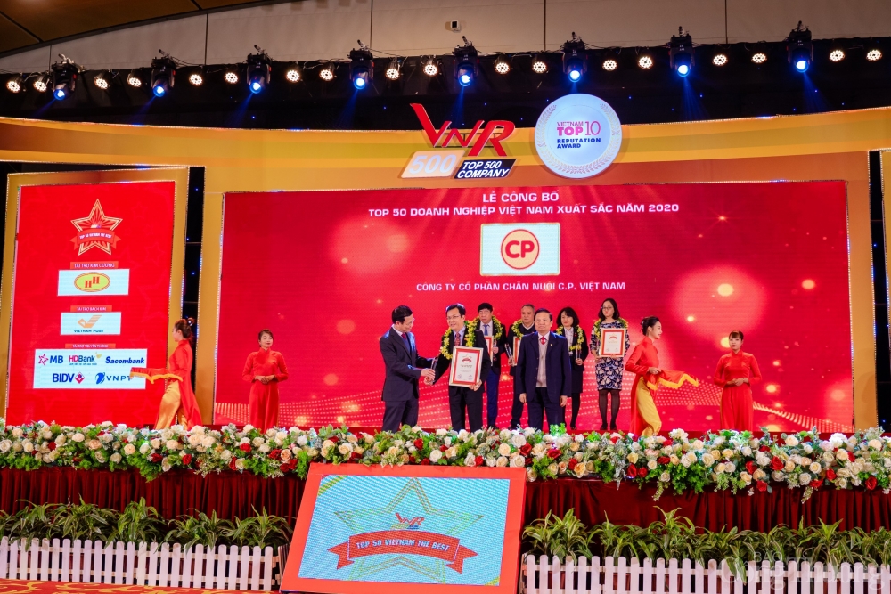 CP. Việt Nam nằm trong Top 50 doanh nghiệp Việt Nam xuất sắc năm 2020