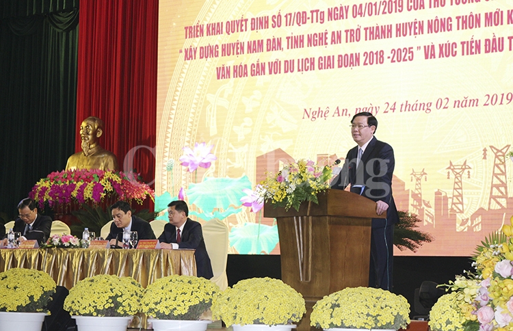 Xây dựng Nam Đàn trở thành huyện nông thôn mới kiểu mẫu giai đoạn 2018-2025