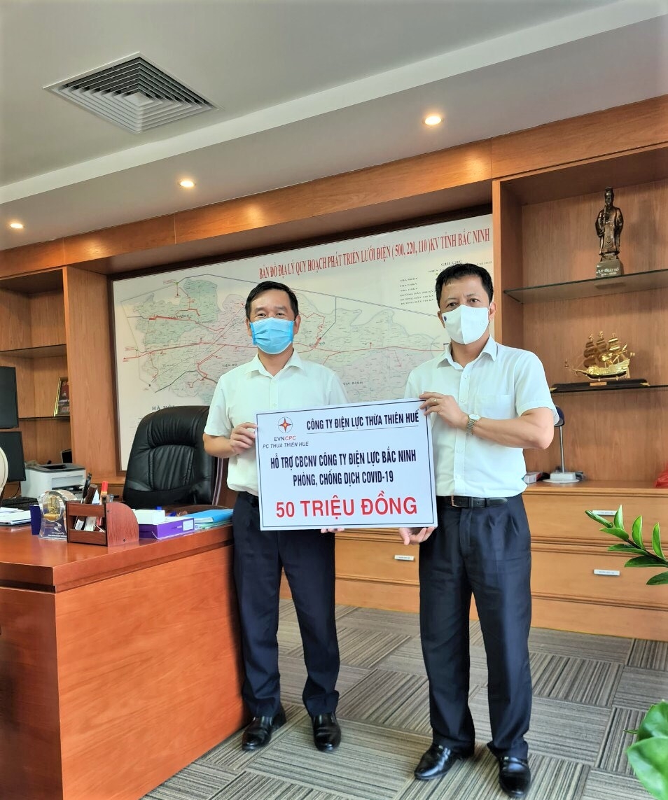 PC Thừa Thiên Huế hỗ trợ Điện lực Bắc Ninh phòng chống dịch Covid-19
