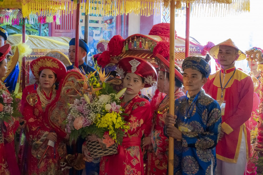 Độc đáo nghi thức cung nghinh rước Thánh Mẫu tại lễ hội Điện Huệ Nam