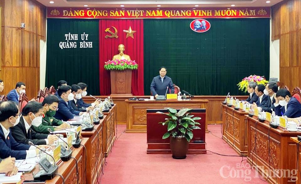Thủ tướng Phạm Minh Chính: Quảng Bình cần tìm cơ hội khác biệt để phát triển