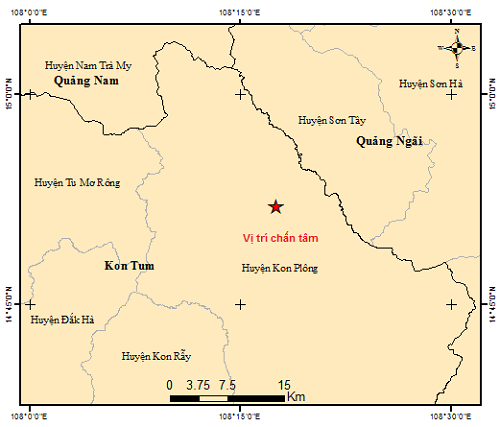 Chưa có cơ sở để đưa ra đánh giá nguyên nhân động đất tại Kon Tum