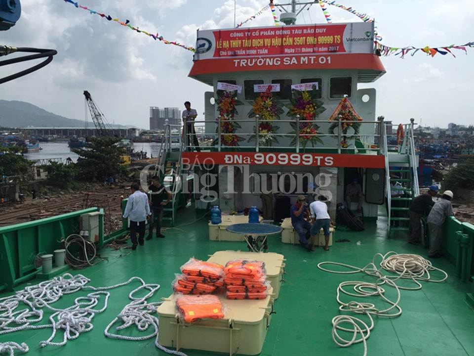 Đà Nẵng hạ thủy tàu hậu cần nghề cá thu mua hải sản khu vực Trường Sa