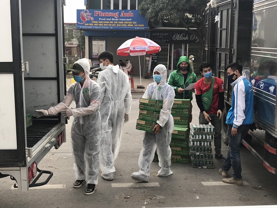 Nestlé bàn giao sản phẩm tại điểm cách ly tại TP. Chí Linh, Hải Dương