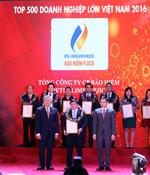 PJICO thuộc Top 500 doanh nghiệp lớn Việt Nam