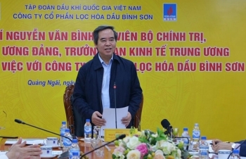 Trưởng Ban Kinh tế Trung ương Nguyễn Văn Bình làm việc tại Lọc hóa dầu Bình Sơn