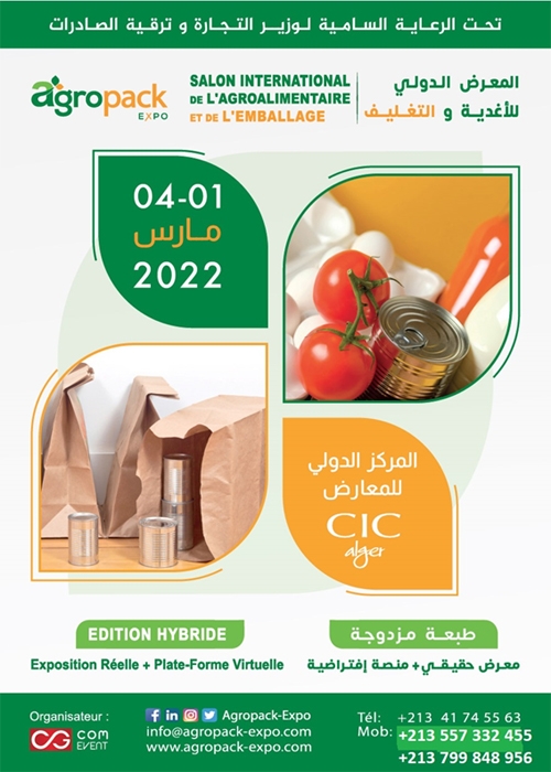 Mời tham dự Triển lãm quốc tế trực tuyến về nông sản thực phẩm và bao bì tại Algeria