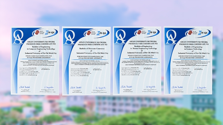 Đại học Công nghiệp TP. Hồ Chí Minh có thêm 04 chương trình đào tạo đạt chuẩn AUN-QA
