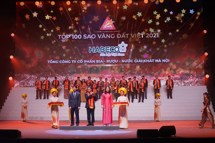 Habeco vinh dự đạt Top 100 doanh nghiệp “Sao vàng Đất Việt 2021”