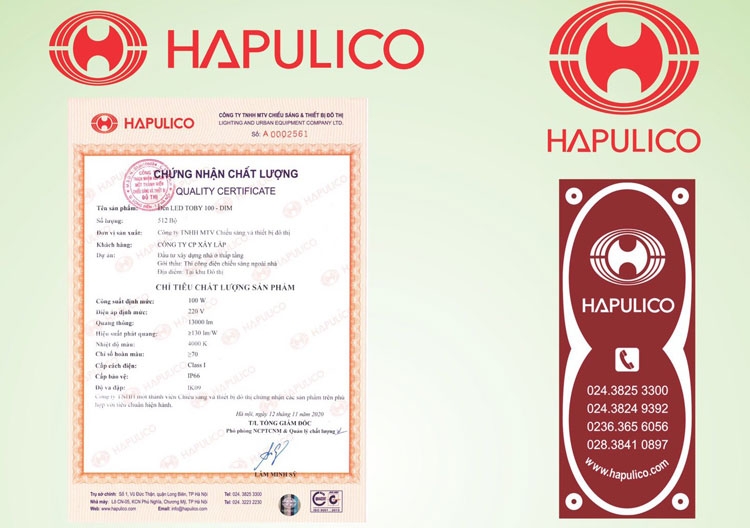 Hapulico- Tiên phong trong công nghệ chiếu sáng công cộng