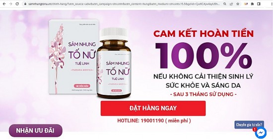 Sâm nhung tố nữ Tuệ Linh “nổ” về công dụng, lừa dối người tiêu dùng ?