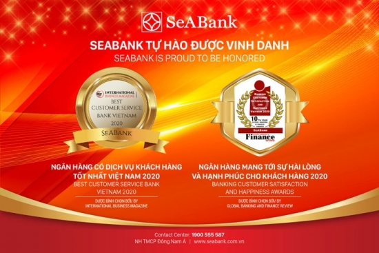 Dịch vụ khách hàng của SeABank được nhiều tổ chức quốc tế vinh danh