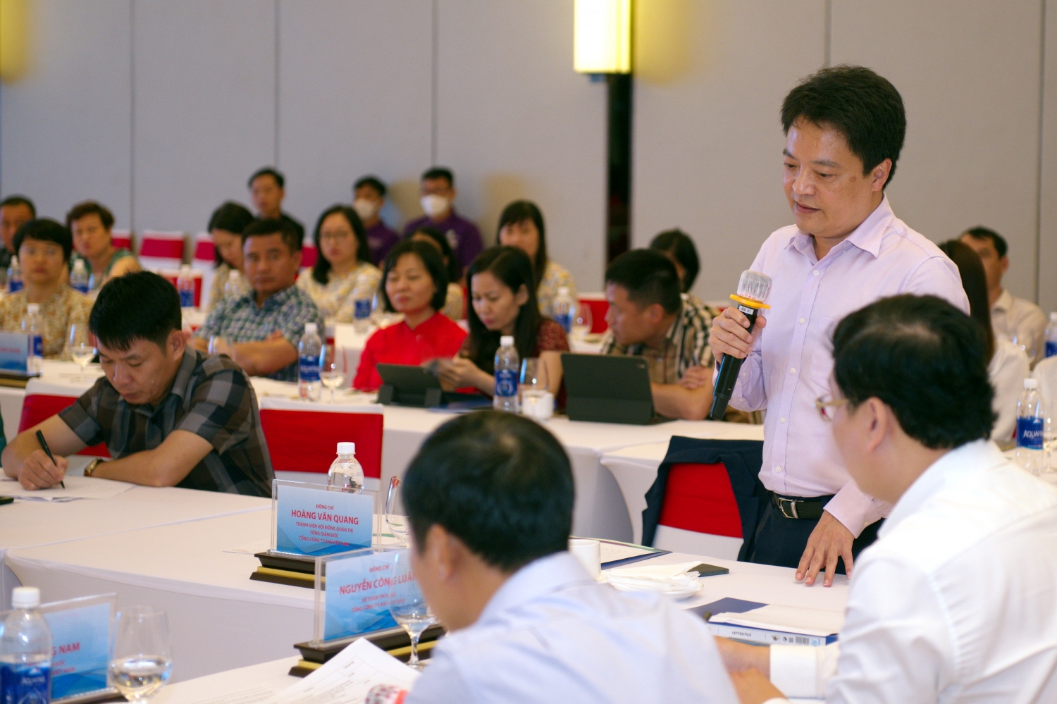 Ông Hoàng Văn Quang – Tổng giám đốc PV GAS phát biểu yêu cầu công tác Tài chính Kế toán PV GAS cần tập trung vào một số nhiệm vụ trọng tâm trong thời gian tới