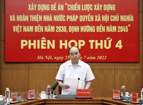 Chủ tịch nước chủ trì phiên họp Ban Chỉ đạo xây dựng Nhà nước pháp quyền