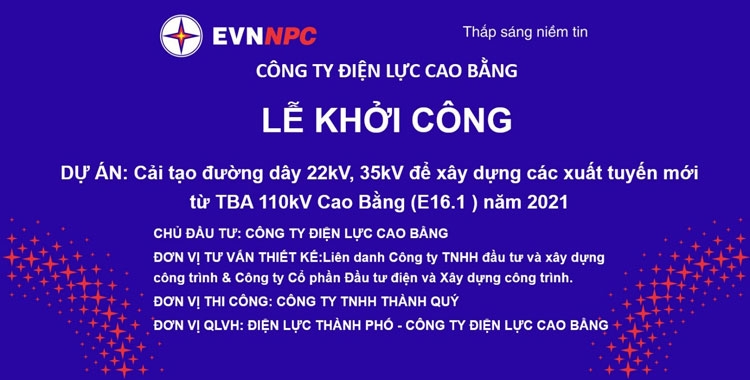 PC Cao Bằng: Khởi công dự án cải tạo đường dây 22kV, 35kV