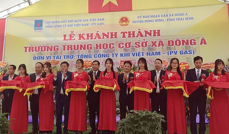 PV GAS tài trợ xây dựng Trường THCS Đông Á, Thái Bình