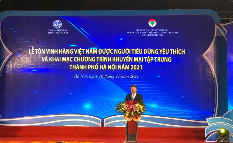 Hà Nội tôn vinh hàng Việt Nam được người tiêu dùng yêu thích năm 2021