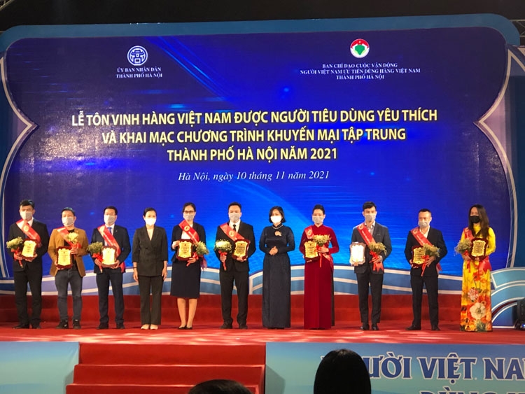 Hà Nội tôn vinh hàng Việt Nam được người tiêu dùng yêu thích năm 2021
