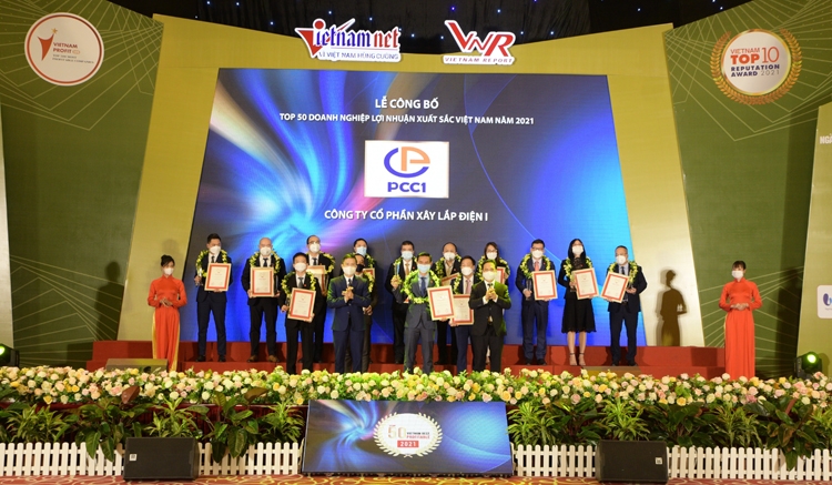 PCC1 được tôn vinh tại Top 50 Doanh nghiệp lợi nhuận xuất sắc Việt Nam