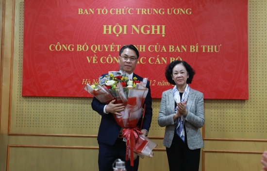 Bổ nhiệm tân Phó Trưởng Ban Tổ chức Trung ương