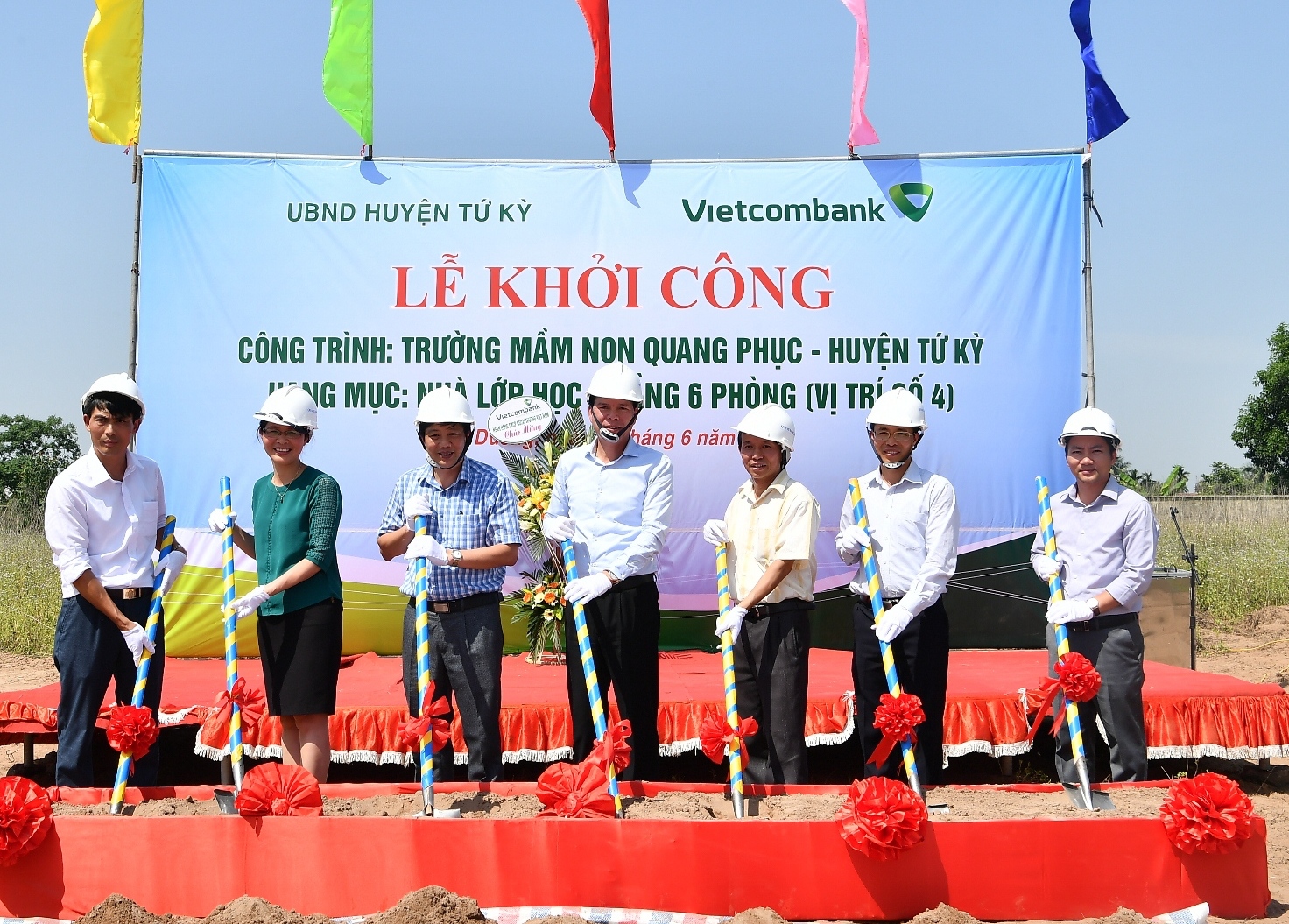 Vietcombank tài trợ xây dựng Trường mầm non xã Quang Phục