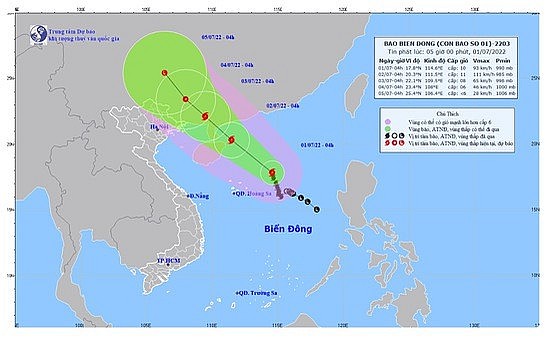 Bão số 1 có sức gió giật lên tới cấp 12