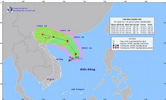 Áp thấp nhiệt đới đã mạnh lên thành cơn bão số 2