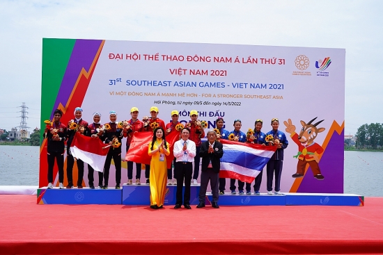 SEA Games 31: Đua thuyền Rowing Việt Nam xuất sắc đoạt 2 huy chương vàng