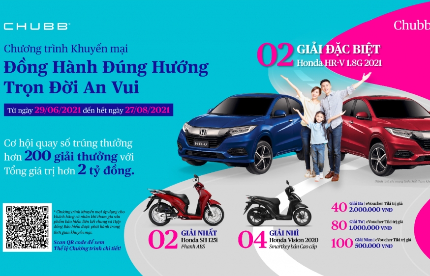 Sở hữu nhiều quà tặng hấp dẫn khi mua bảo hiểm Chubb Life Việt Nam