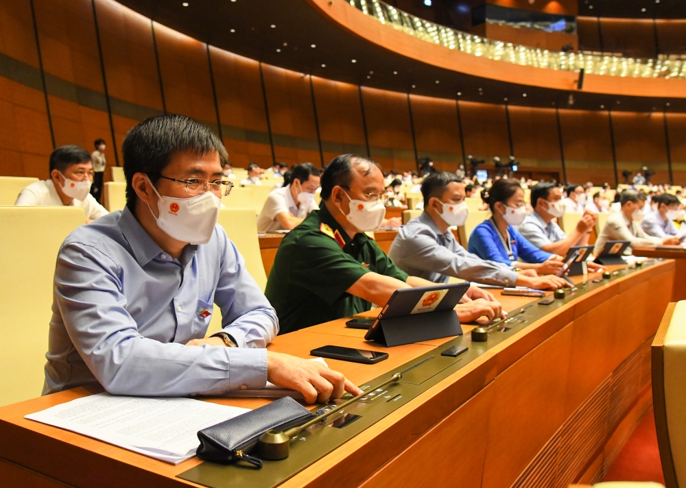 Quốc hội thảo luận, biểu quyết thông qua Nghị quyết về cơ cấu tổ chức của Chính phủ nhiệm kỳ 2021-2026 bằng hệ thống biểu quyết điện tử