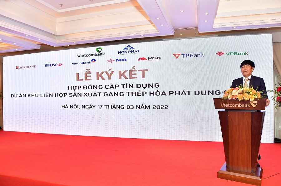 Ông Trần Đình Long – Chủ tịch HĐQT Tập đoàn Hòa Phát phát biểu tại lễ ký kết