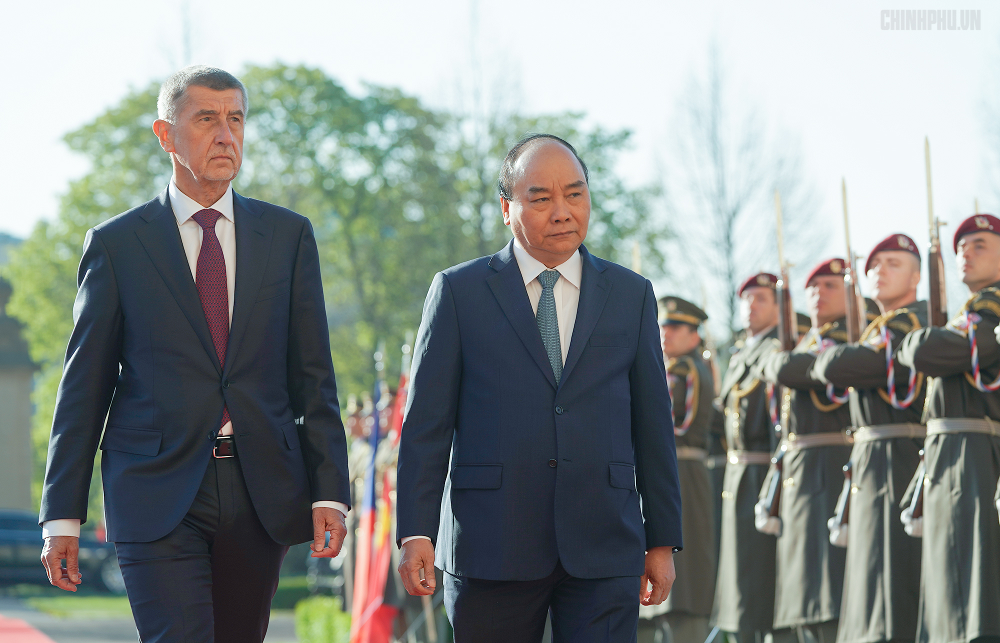 Thủ tướng Cộng hòa Czech chủ trì lễ đón chính thức Thủ tướng Nguyễn Xuân Phúc
